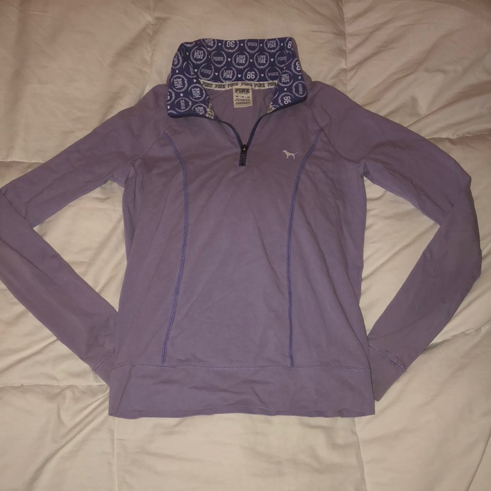 VS PINK purple quarter zip